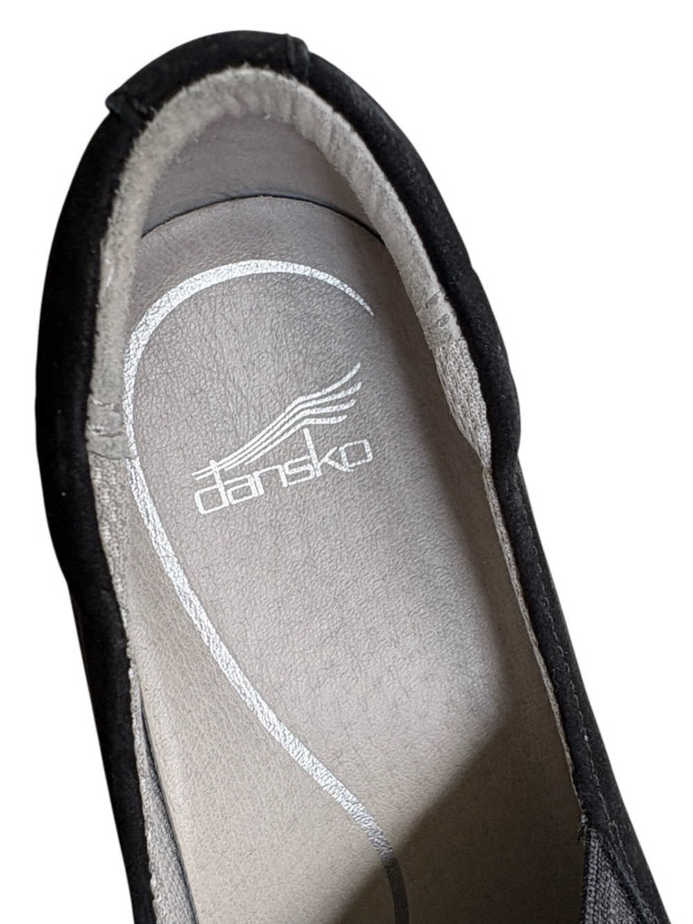 EUC Dansko Leather Laraine Nubuck Slip-On Loafers Black Size 9 - Picture 3 of 7